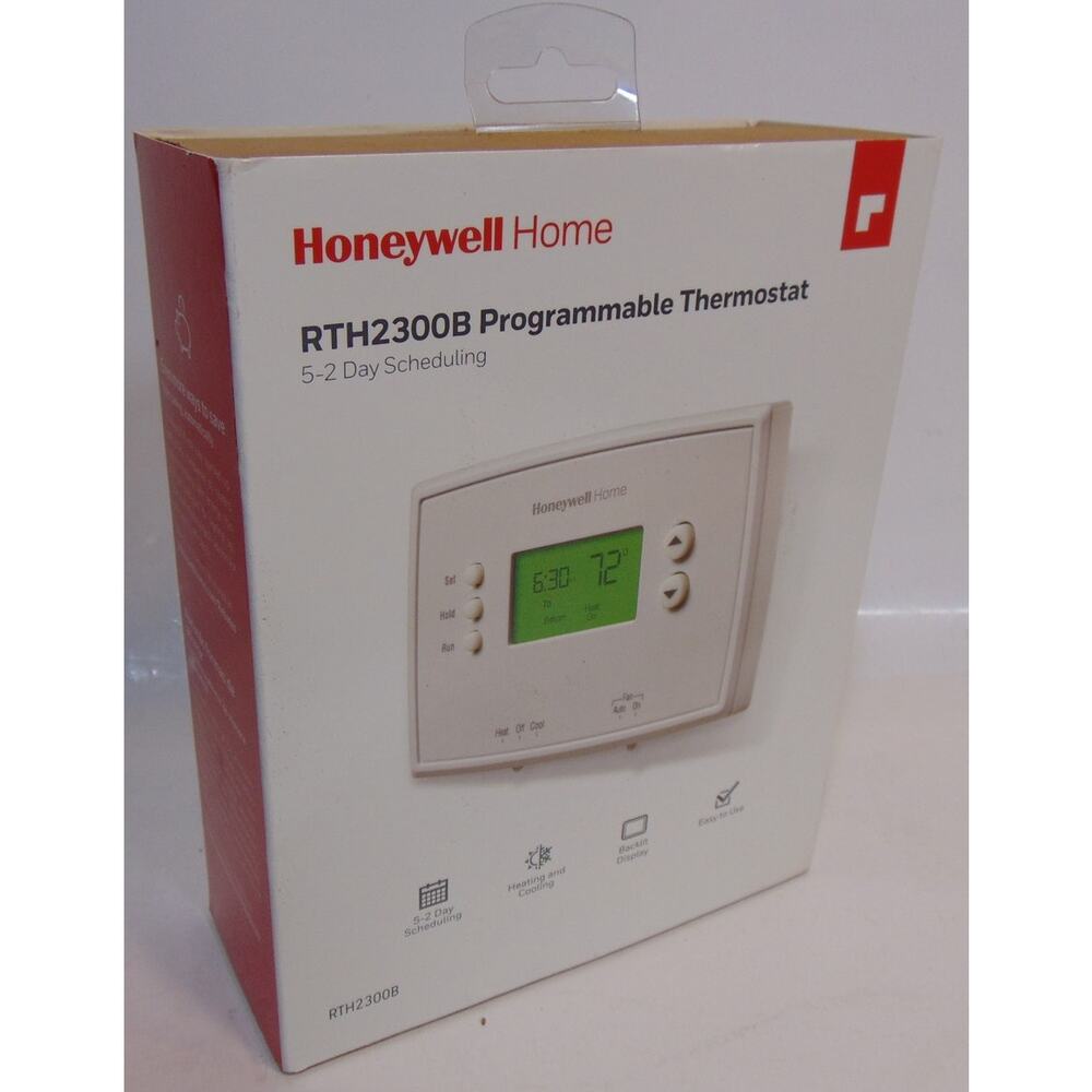 Honeywell 5-2 Day Programmable Thermostat RTH2300B Easy To Use Backlit Heat Cool